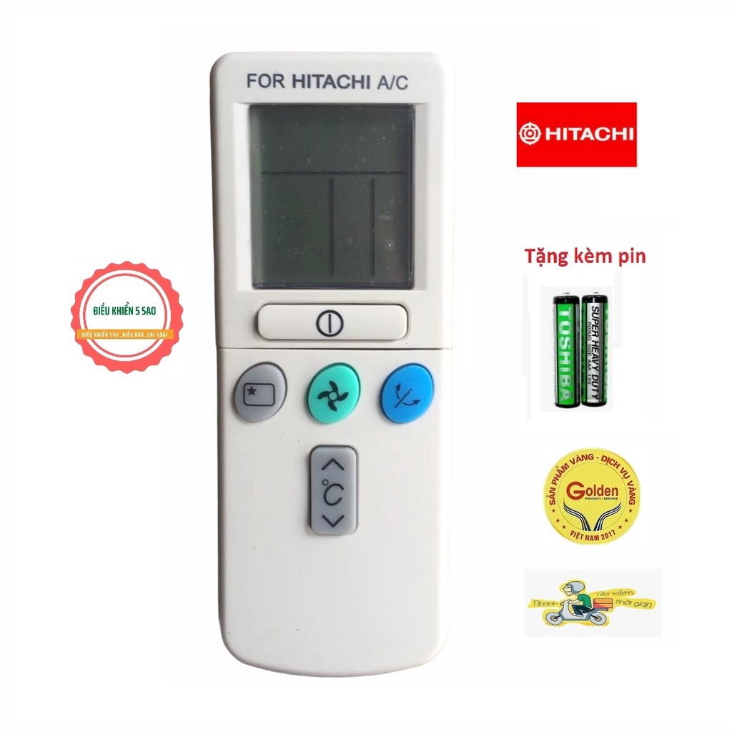 Remote Điều khiển điều hòa Hitachi thay thế hàng nội địa, Tặng pin !