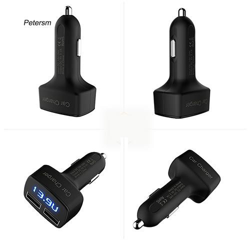 Bộ sạc 2 cổng USB tích hợp vôn kế DC 5V 3.1A 4 trong 1 cho iPhone