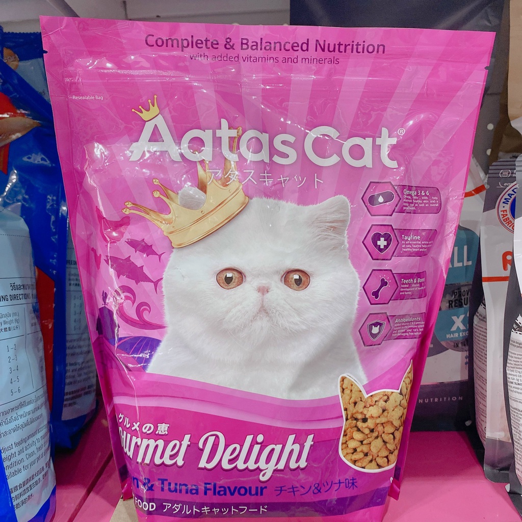 Hạt MÈO Aatas Cat Delight cho mèo trưởng thành túi 1,2kg