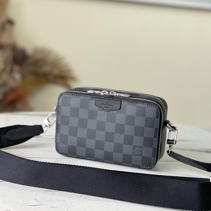 Túi hộp đeo chéo Louis Vuitton Alpha Wearable họa tiết Caro 18x11x6 LA fullbox