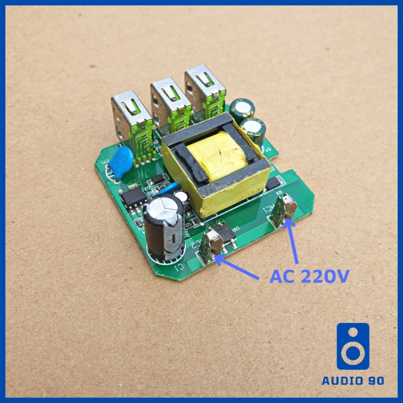 Module sạc điện thoại 3 cổng USB 1.8A