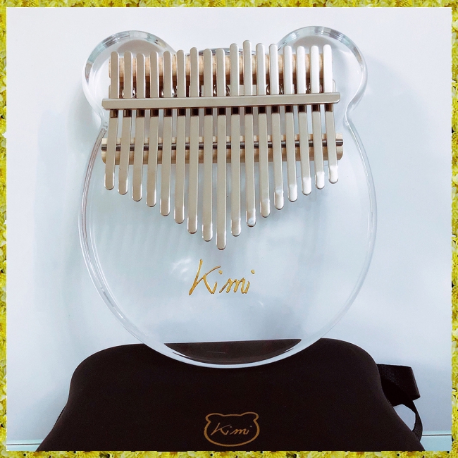 Kimi Kalimba Acrylic Thumb Piano 17 Keys with Tuner Hammer Gig Bag
