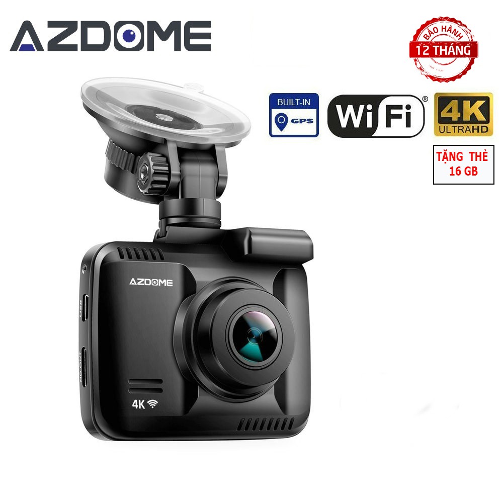 camera hành trình 4K, WIFI, GPS. AZDOME GS63H, TẶNG KÈM THẺ NHỚ 16GB