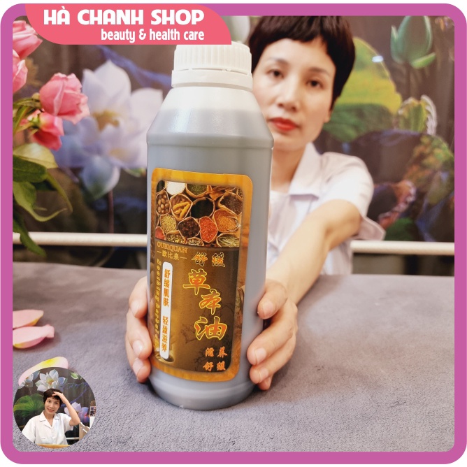 Dầu Massage Thảo Dược 1000ml OUBIQUAN Dầu Mát Xa Body Nóng Ấm Thông Kinh Lạc Toàn Thân Đậm Đặc