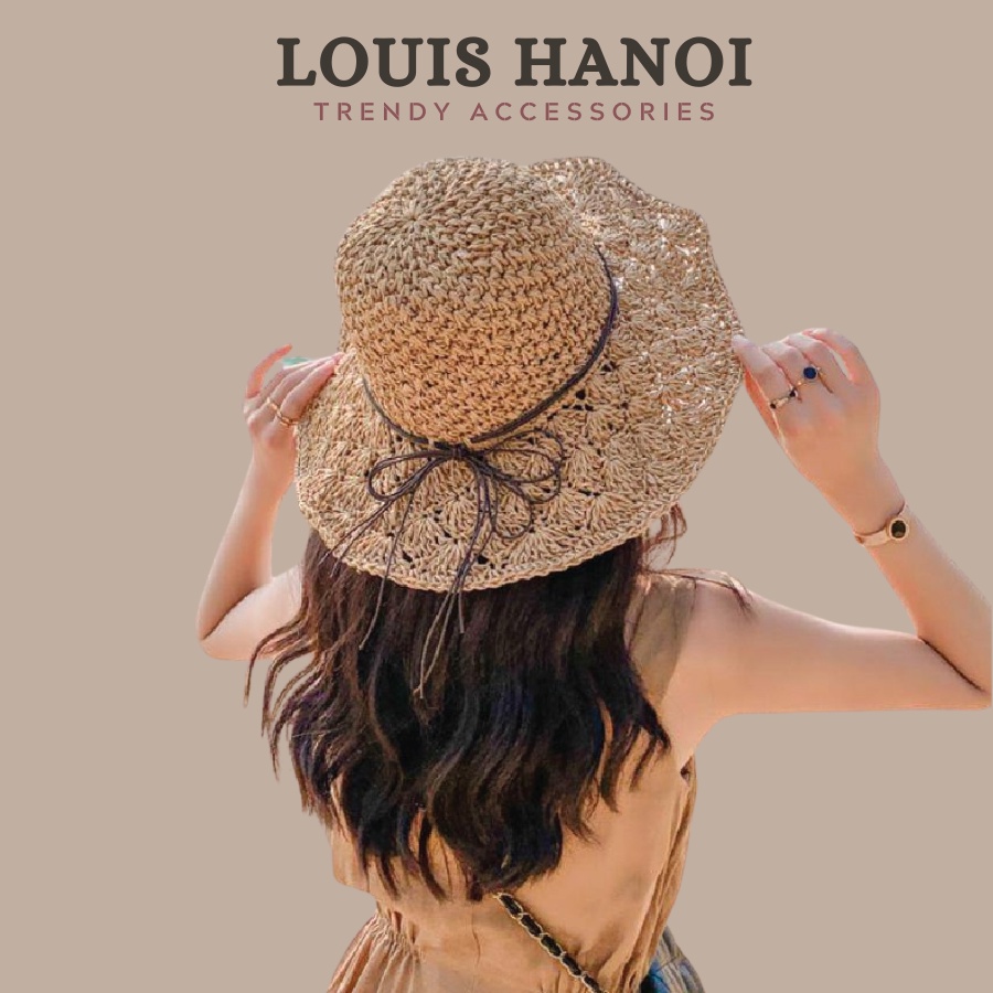 Mũ / Nón Cói Đi Biển Mềm (Móc Tay - Có Thể Gấp Gọn) Kiểu Dáng Vintage Louis Hanoi