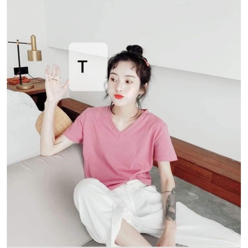 Áo phông nữ GAP cổ tim chất đẹp