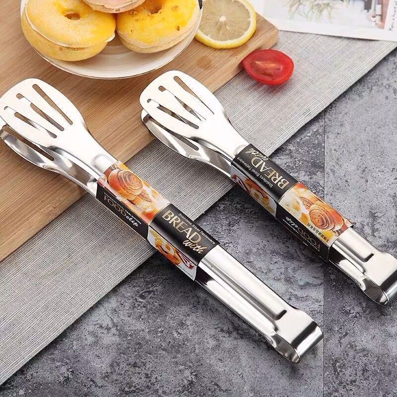 Kẹp Gắp Thực Phẩm Inox Cao Cấp - Kẹp Đa Năng Nướng Thịt, Gắp Bánh Mì, Rau Củ Nóng Lạnh Tiện Dụng