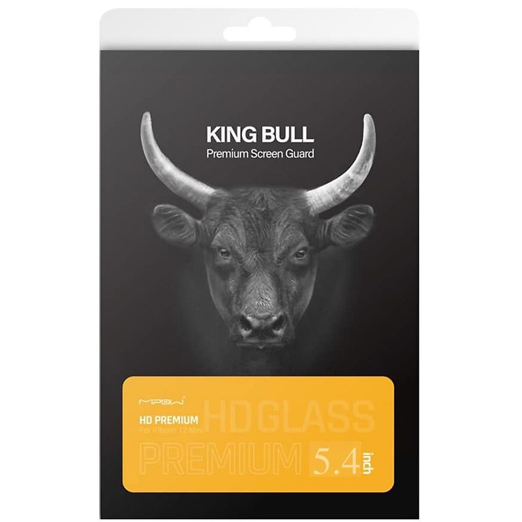 Miếng Dán Cường Lực Mipow Kingbull Premium HD (2.7D) iPhone 12 Mini / iPhone 12/ iPhone 12 Pro/ iPhone 12 ProMax