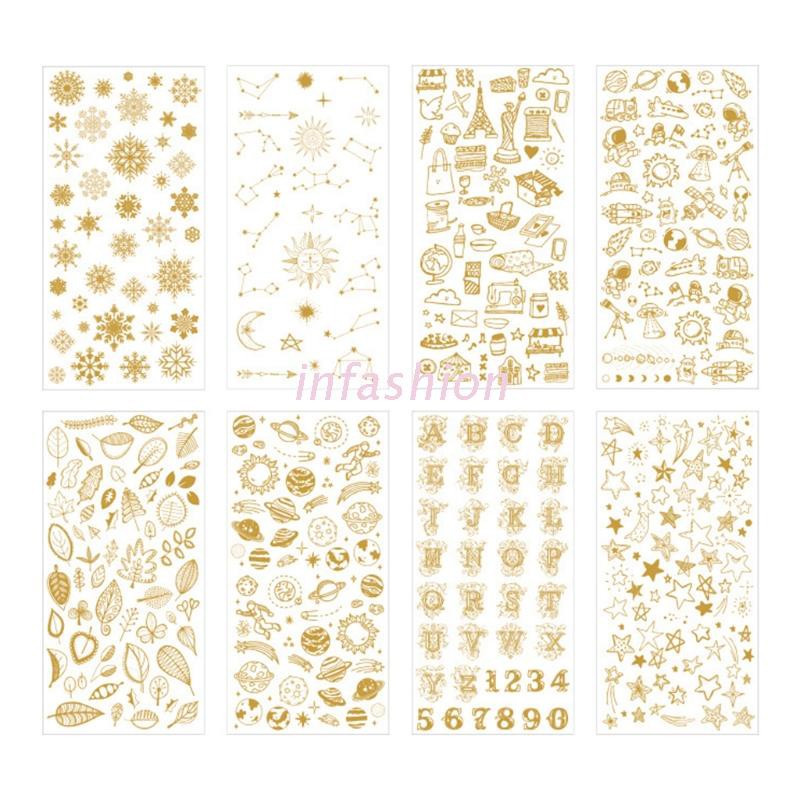 Set 8 Tấm Sticker Nhựa Resin Epoxy Uv Làm Đồ Trang Sức Thủ Công Diy