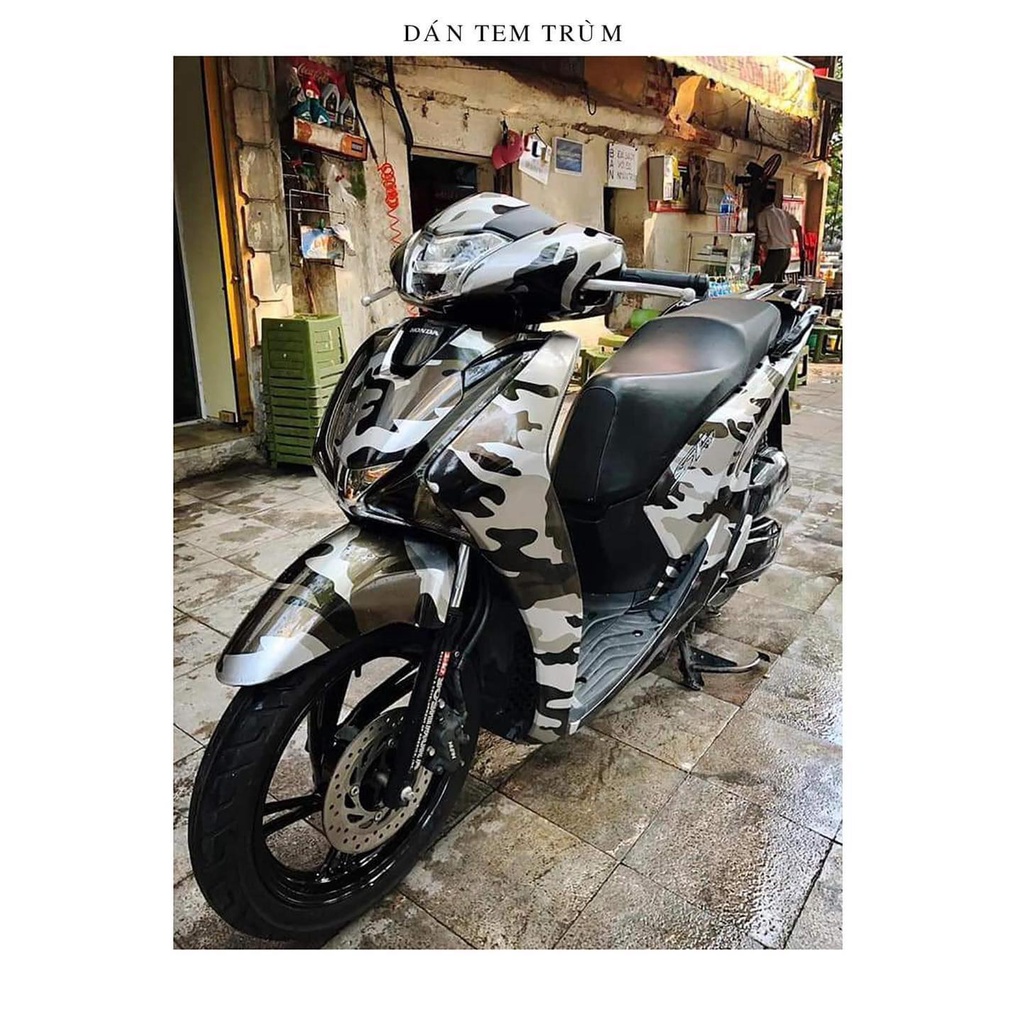 Tem Trùm SH Trắng Đen Camo,Team Decal Sh