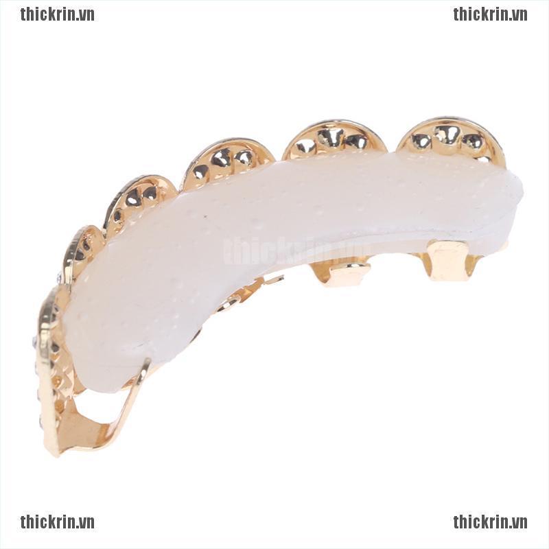 Bộ trang sức răng hàm trên + hàm dưới 6 chiếc đính kim cương nhân tạo lấp lánh (có bán lẻ)