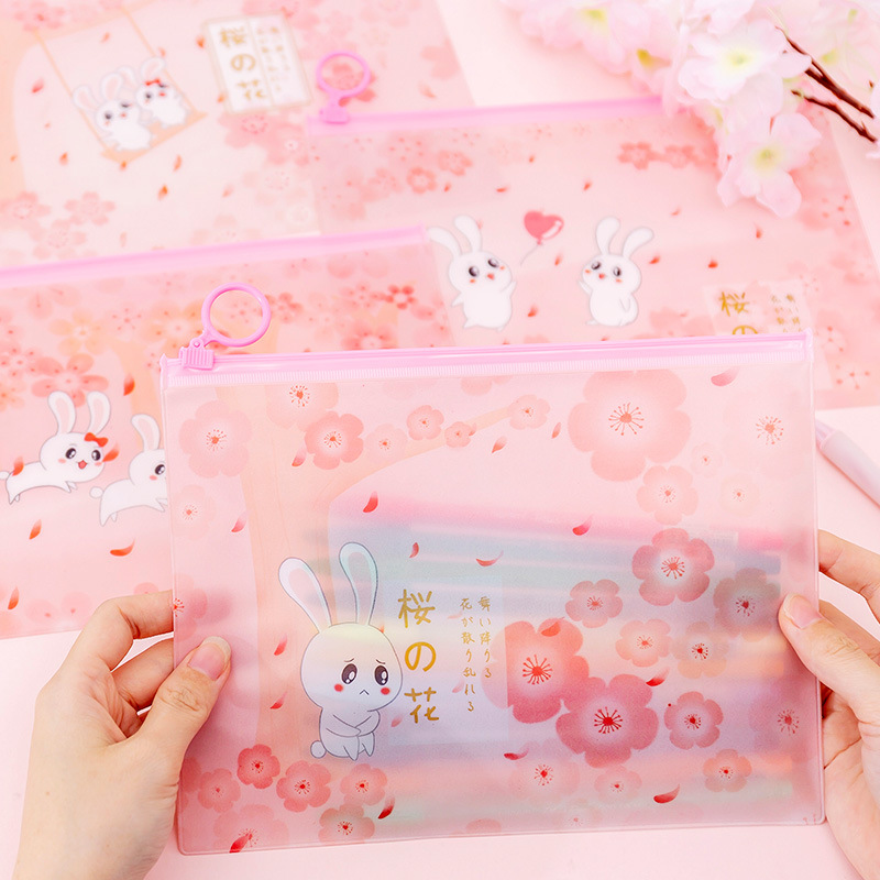 1 Túi Đựng Bút Hình Thỏ Hồng Xinh Xắn