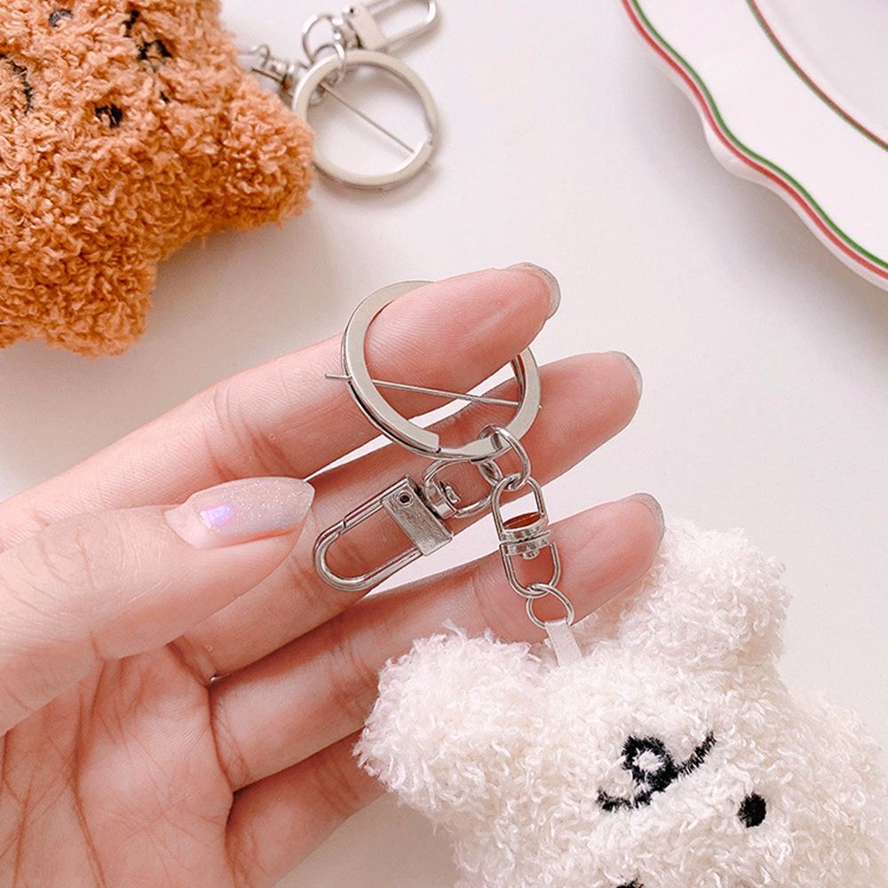 Móc Chìa Khóa Hình Chú Gấu Nhồi Bông Dễ Thương Nhiều Màu Sắc