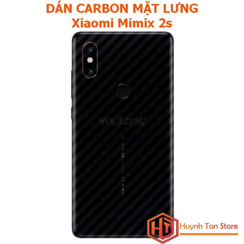 Dán mặt lưng Xiaomi Mi Mix 2S vân carbon nhám chống xướt