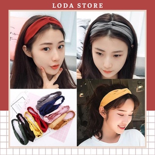 Phụ kiện tóc băng đô turban nữ trơn chất liệu nhung thời trang hàn quốc dễ thương