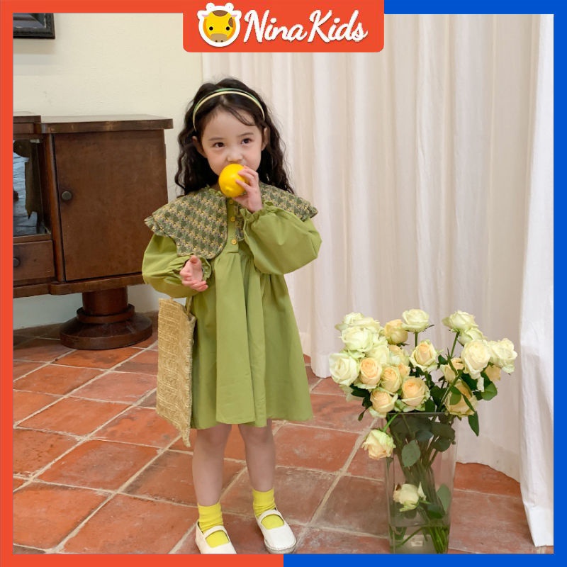 Đầm Tay Dài Thời Trang Cho Bé Gái 0-4 Tuổi