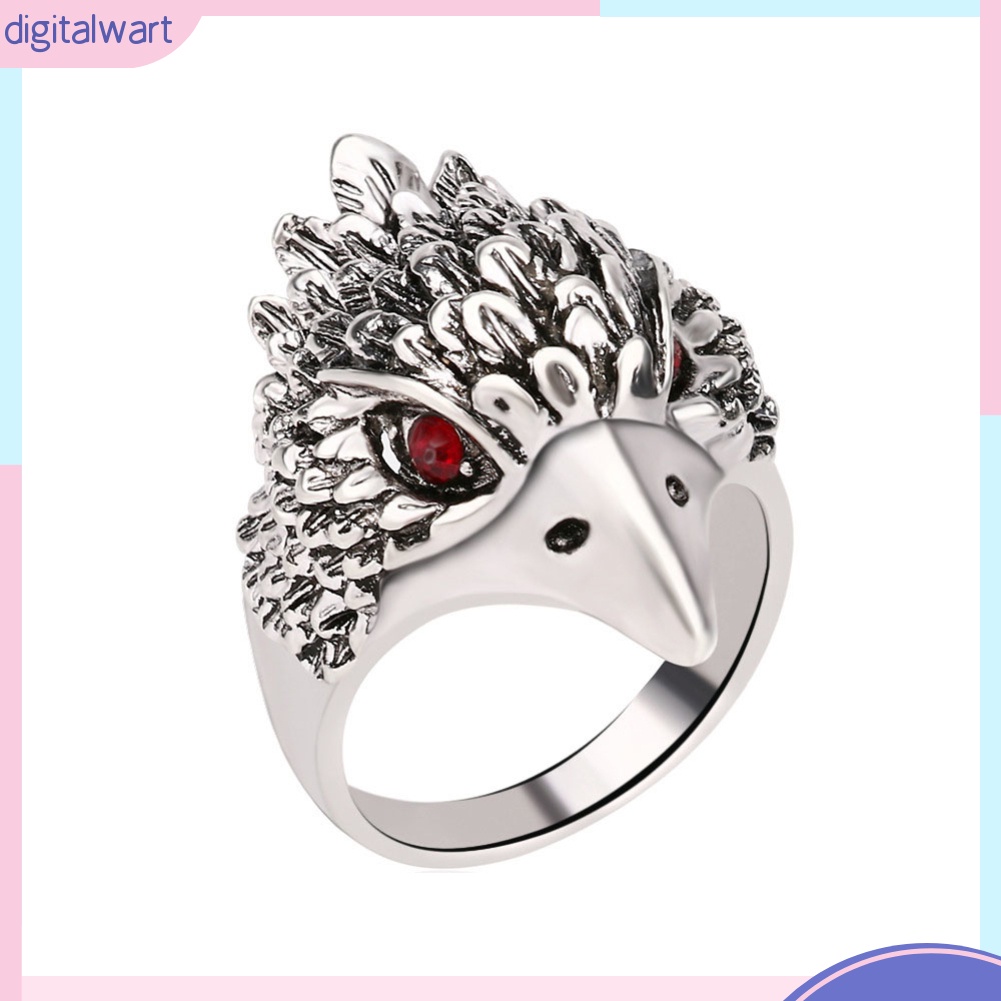 Nhẫn kim loại đeo tay trang trí hình chim đại bàng phong cách cổ điển cho nam