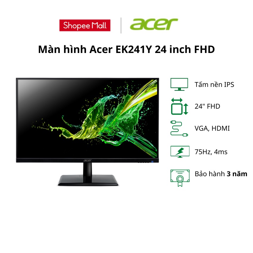 Màn hình máy tính ACER EK241Y 24 inch FHD