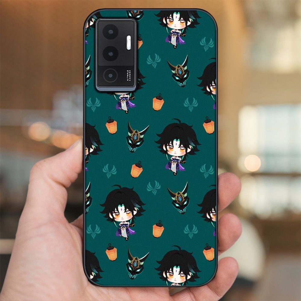 Ốp lưng Vivo V23e viền đen in hình Xiao Genshin Impact