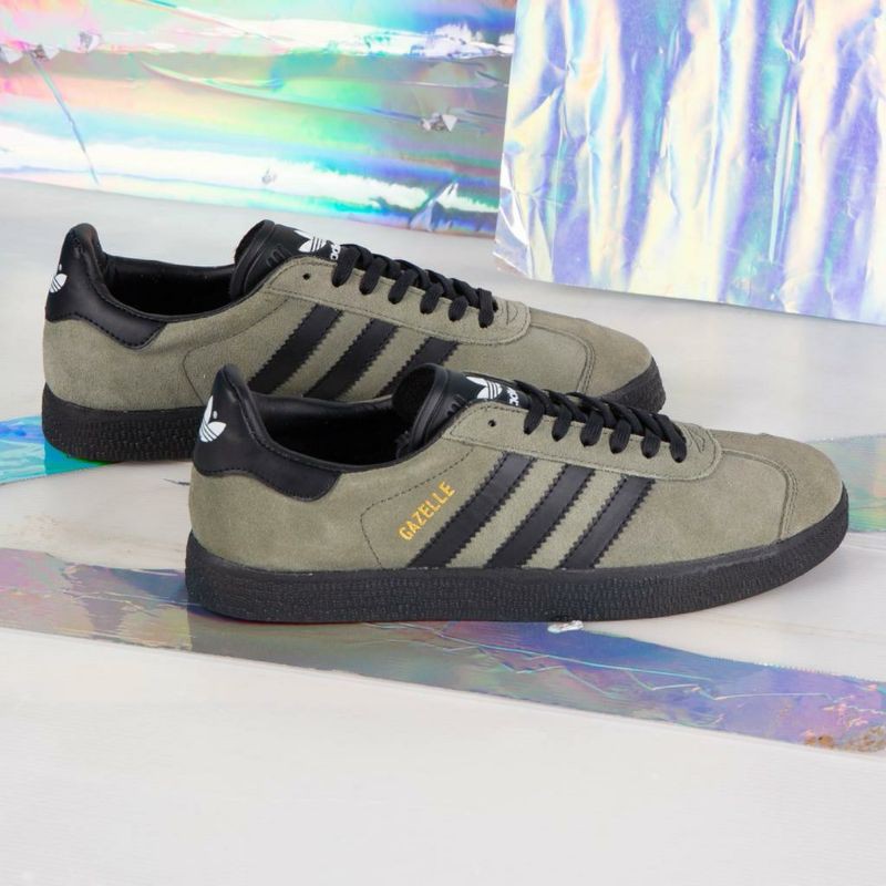 Giày Thể Thao Adidas Gazelle Olive Đen