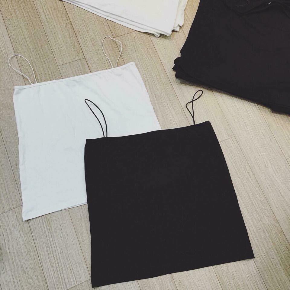Áo 2 dây sợi bún, croptop hai dây chất bozip tàu co dãn 4 chiều dưới 52kg - Lyza Store | BigBuy360 - bigbuy360.vn