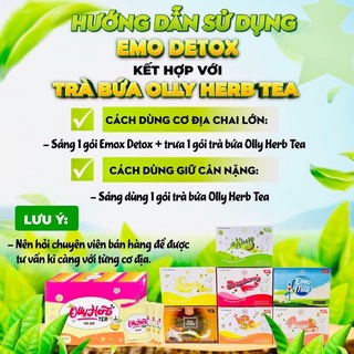[TẶNG TAN MỠ - NỊT BỤNG] Combo hủy mỡ emodetox và ollyherb