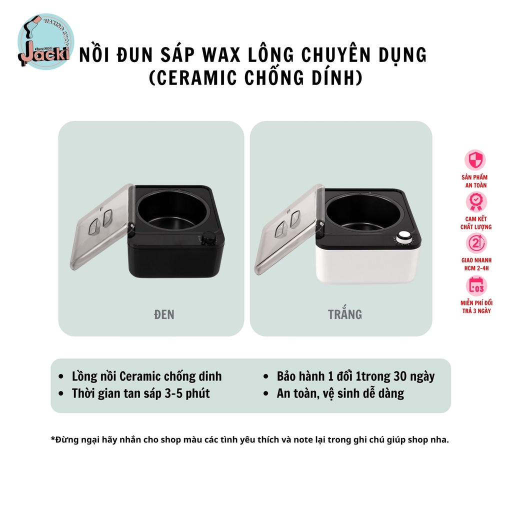 Combo Wax Lông Pro Vip ( Nồi Ceramic + Sáp Wax + Mỡ Trăn Nhài + Tặng Que Phết Sáp + Tặng Ủ Tẩy Da Chết Cà Phê Dừa Non)