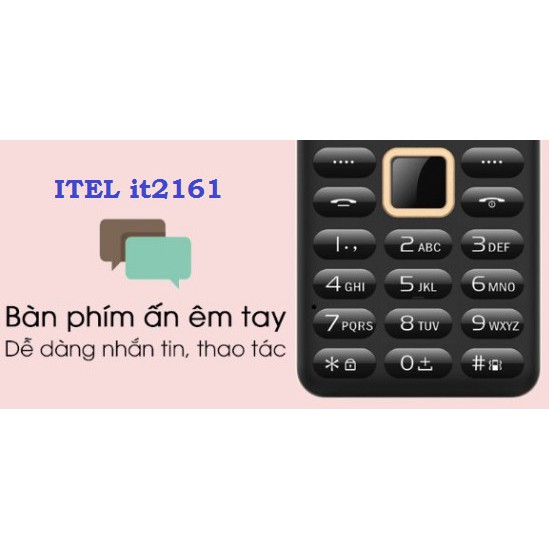 ĐIỆN THOẠI ITEL it2161 2 SIM 2 SÓNG PIN BỀN HÀNG MỚI CHÍNH HÃNG BẢO HÀNH 12 THÁNG