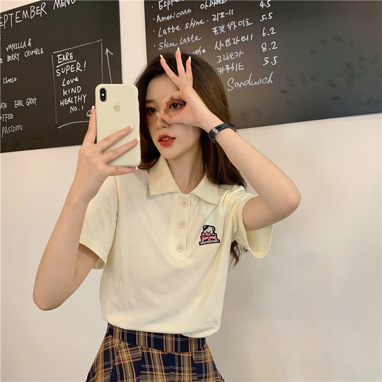 Áo Thun polo Ngắn Tay Thời Trang Mùa Hè Cho Nữ