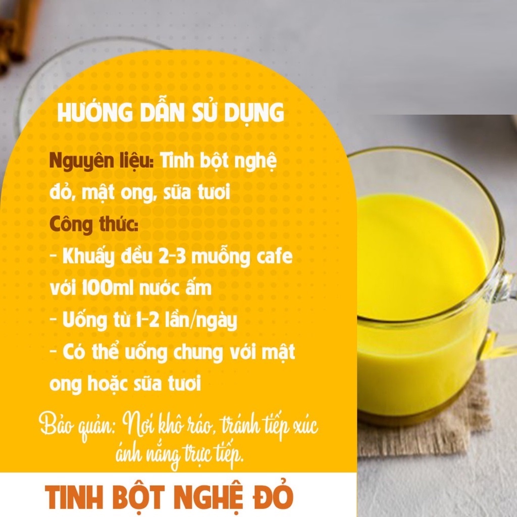 Tinh Bột Nghệ Đỏ Nguyên Chất Cao cấp - Handmade