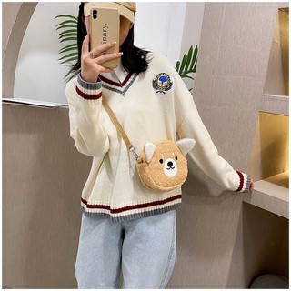 TÚI ĐEO CHÉO CÚN,CỪU ⚡️LÔNG TEDDY BEAR⚡️HOTTREND🔥