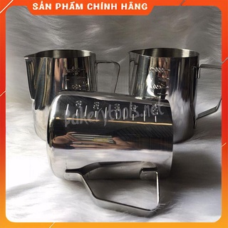 Ca đánh sữa inox 550ml có chia mã vạch