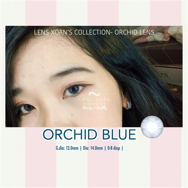 KÍNH ÁP TRÒNG ORCHID BLUE CỦA B.S.COR: LENS XANH DƯƠNG SÁNG TRONG NHẸ | LENS XOẮN