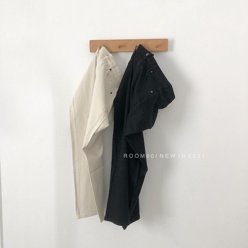 Quần jean nữ ống đứng lưng cao - Co giãn – 4 mầu TRẮNG KEM XANH ĐEN