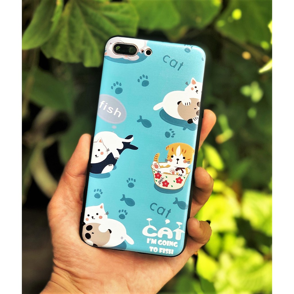 Ốp lưng /Case Mèo Bắt Cá 4D vân nổi cho iphone giảm chỉ còn 25,000 đ