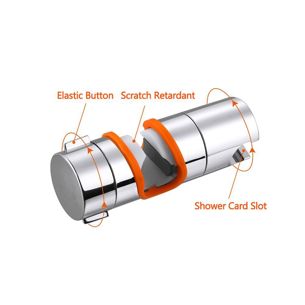 【CHILEAD】1 CÁI Vòi sen trượt đa năng Giá đỡ vòi hoa sen tay, có thể điều chỉnh 19-25mm, thanh trượt / Kẹp trượt ABS Chrome mạ