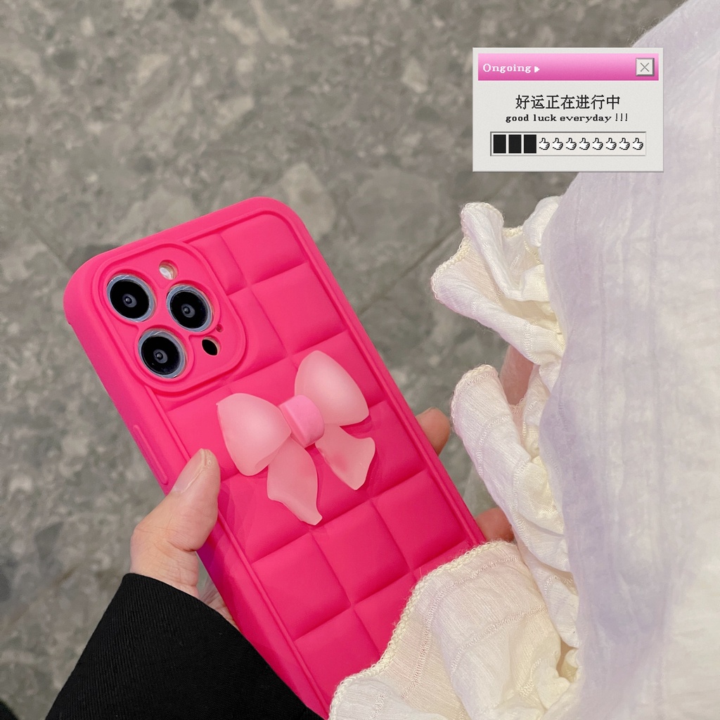 Ốp Điện Thoại Mềm Hình Hoa Hồng Đính Nơ Cho Iphone 12 pro max 11 pro max xs max xr x 13proamx