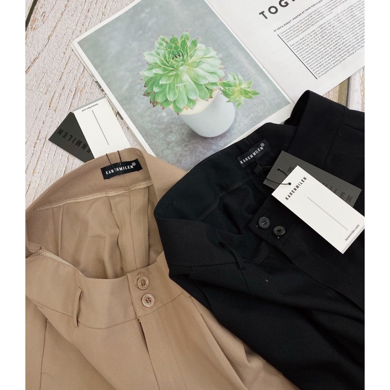 Quần baggy cạp cao 2 khuy