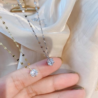 Vòng Cổ Sợi Xích Đính Kim Cương Lấp Lánh Thời Trang Hàn Quốc