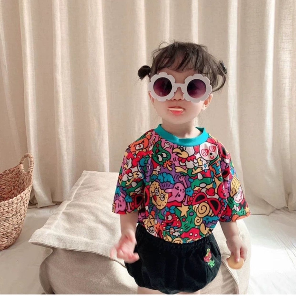 [Babycat] Hàng Có Sẵn Áo Thun Tay Ngắn In Hình Hoa Trái Cây Thời Trang Nhật Hàn Phong Cách Nhật Bản Dành Cho Bé Trai Bé Gái 2022