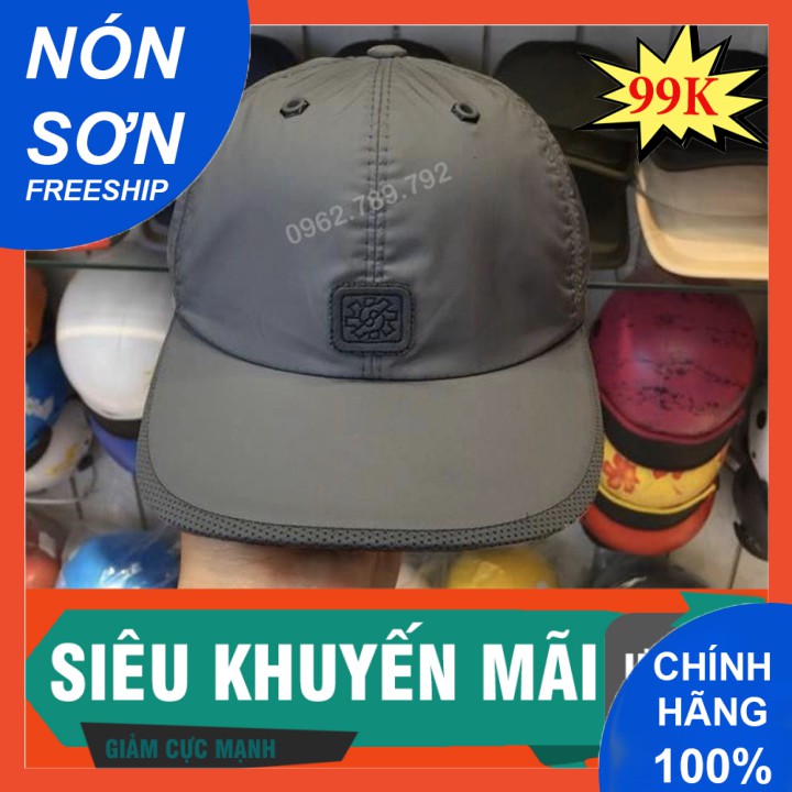 Mũ Lưỡi Trai Nón Sơn Vải Dù Logo Vuông Xám Khói Chính Hãng Hàng Chuẩn Tem 7 Màu Thời Trang Cao Cấp Mới 2023
