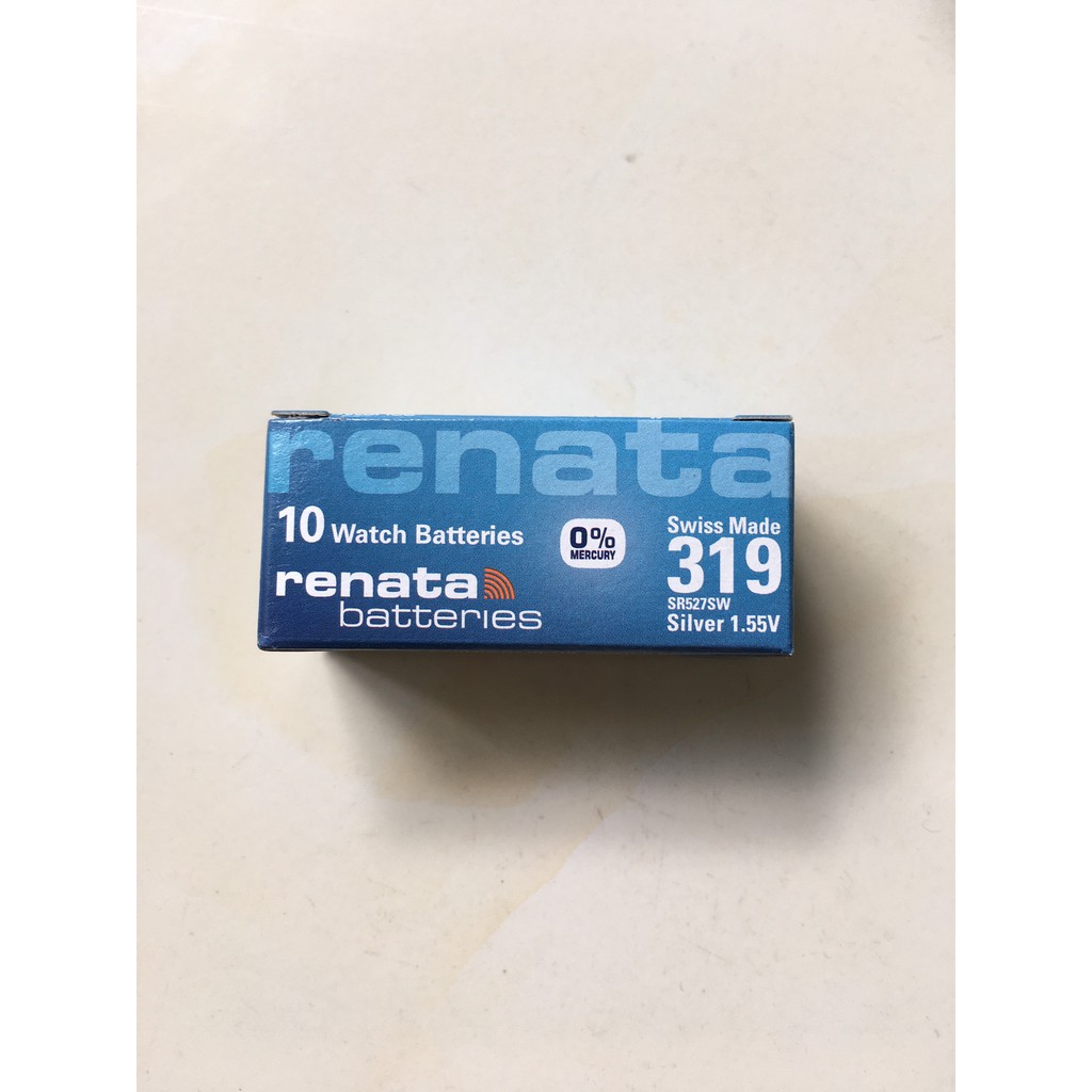 Pin đồng hồ đeo tay Renata 527 SR527SW 319 Silver Oxide 1.55V Thuỵ Sĩ