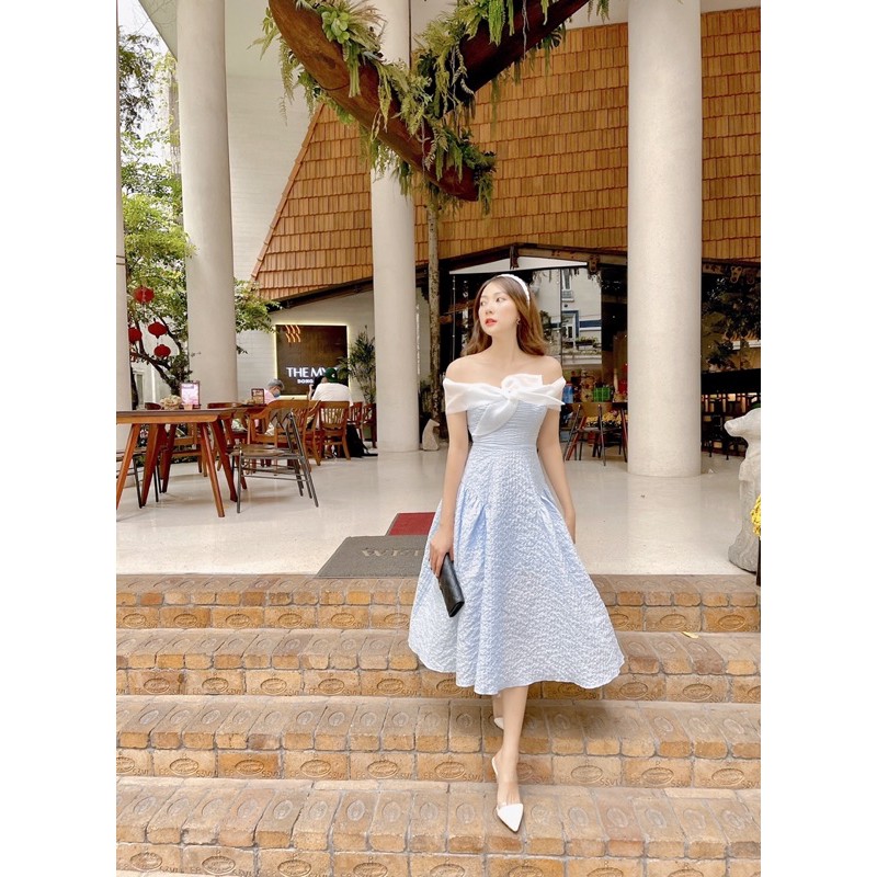 Snowie Dress, hai màu xanh trời và trắng Owlcat.chu o | BigBuy360 - bigbuy360.vn