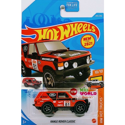 Xe mô hình Hot Wheels basic Range Rover Classic GRX34.