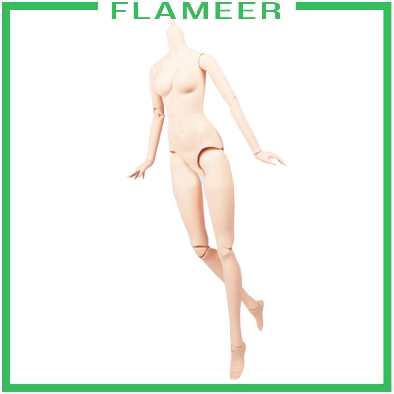 [FLAMEER]60cm Ball Jointed Doll Nude Vinyl Body Mold without Head DIY Practice Parts