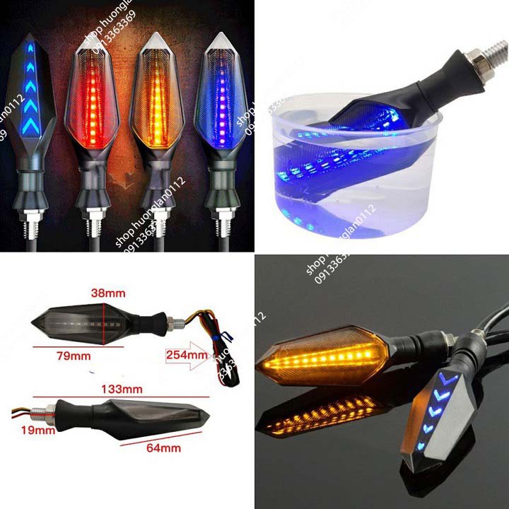 Đèn led xi nhan xe máy Spirit Beast L17 X1R nháy hiệu ứng AUDI A8 giá 1 đôi