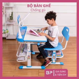 Combo bộ bàn ghế học sinh thông minh cho bé, chống gù lưng-cận thị cao cấp