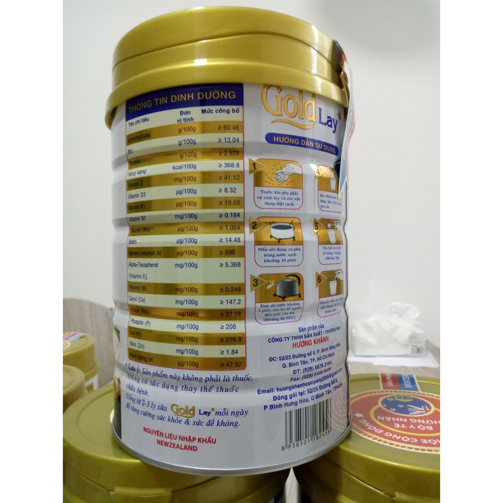 Sữa bột canxi goldlay cho người già 900g