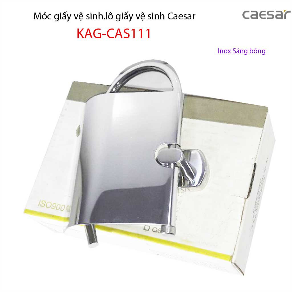 Móc gấy Caesar KAG-CAS111, hộp để giấy vệ sinh inox 304 bóng thiết kế cao cấp