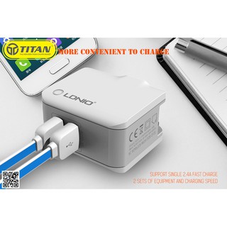 Bộ sạc 2.4A 2 Cổng LDNIO A2203